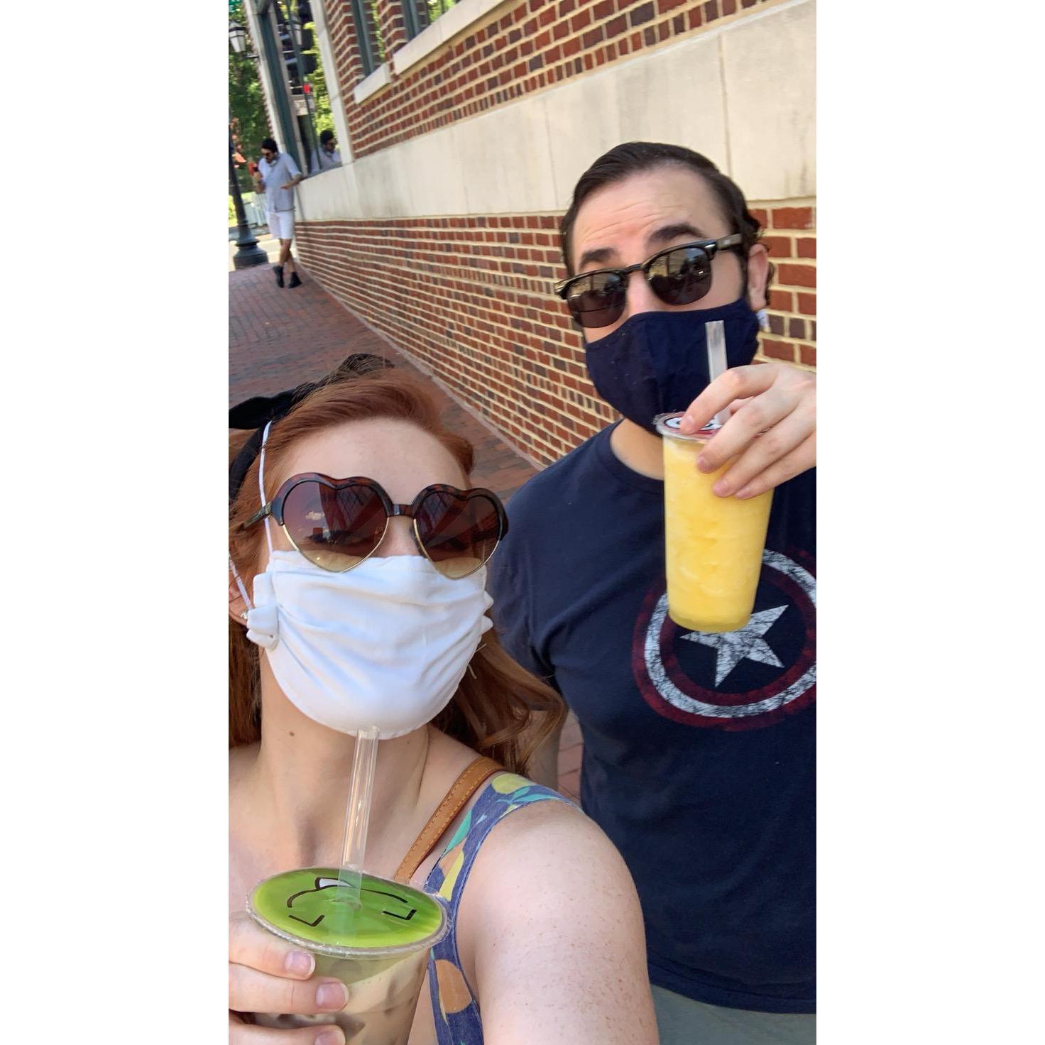Summertime during a pandemic was hard, but sometimes you have to have a covid friendly date to get boba.