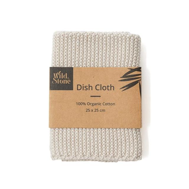 Wild & Stone | Organic Cotton Dish Cloth | Eco-Friendly Kitchen Cloth | Biodegradable & Compostable Cleaning Cloth | Beach Sand