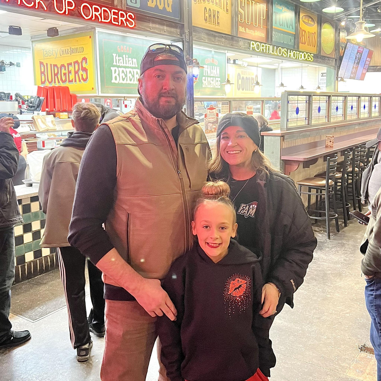 My first time at Protillo’s in Merriville after one of Kennedy’s cheerleading competitions.
