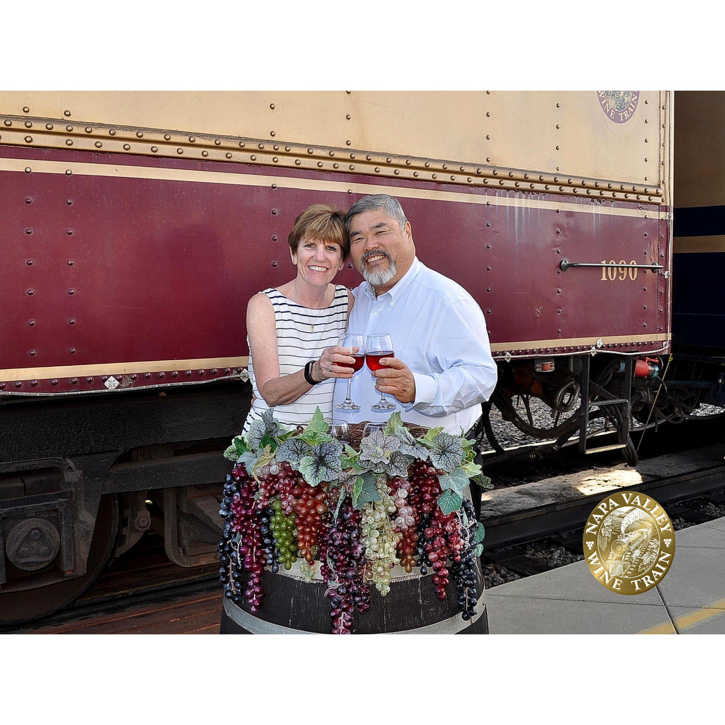 One of our favorite dates - Napa Valley Wine Train.