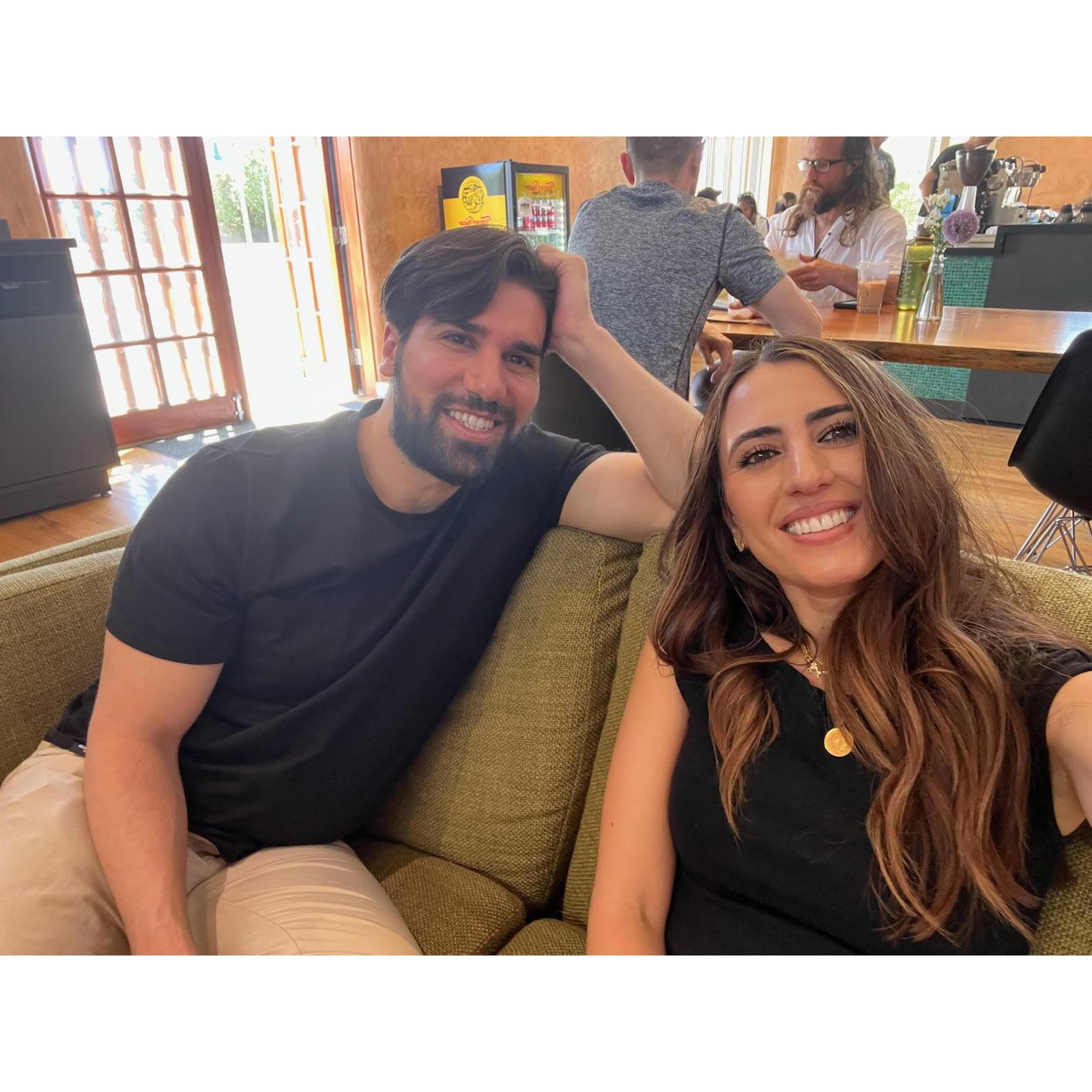 First coffee date. Peep the halal gap.