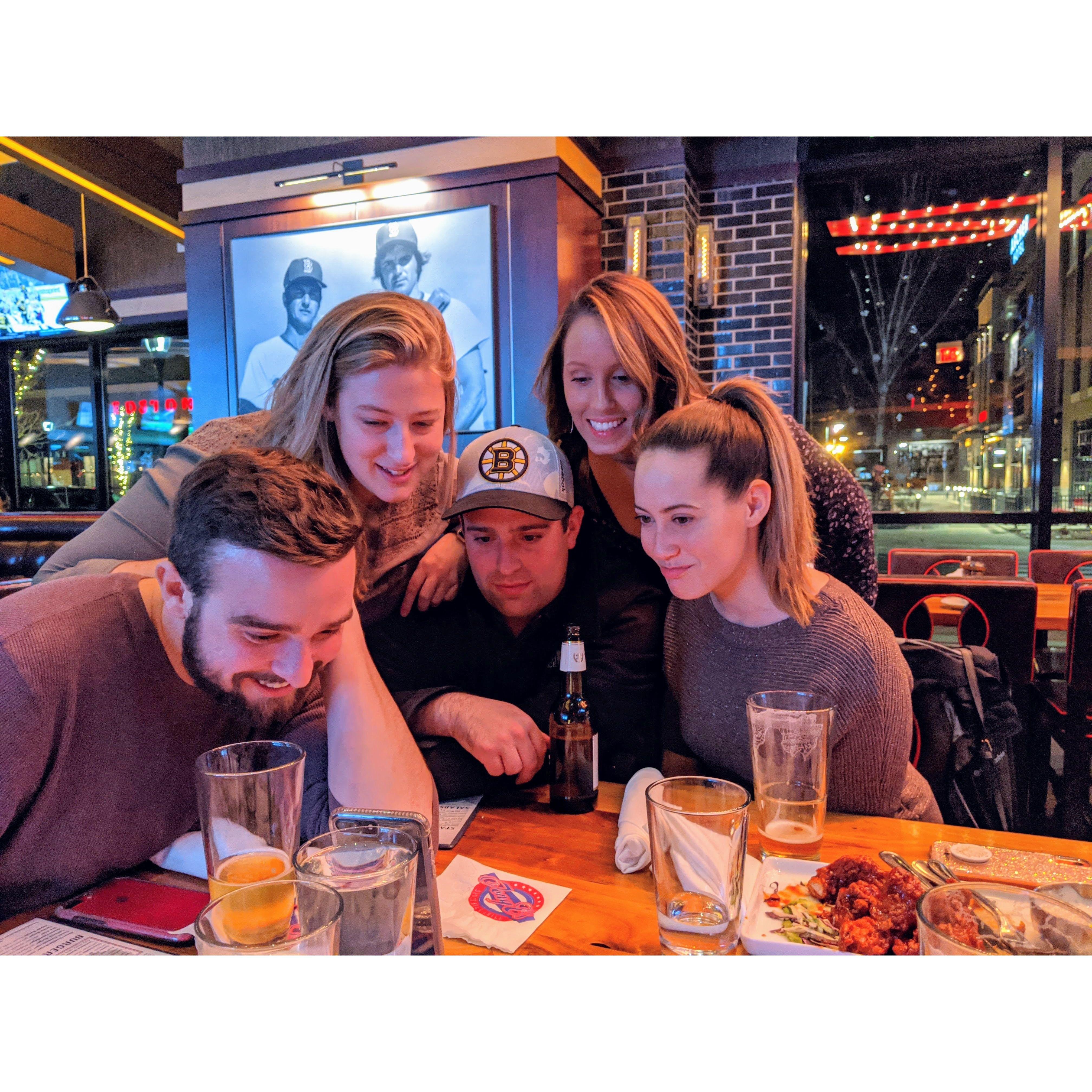 In a middle school hallway, the local pub by Boston University, ditching homeroom, and just one pew over. After fifteen years of crossing paths, they finally looked up. This is the night it all began.