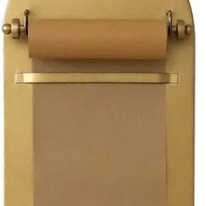 Gold Finish Metal Wall Organizer with Paper Roll, 12x22