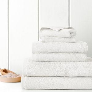 Signature Egyptian Cotton Six-Piece Towel Set, White | Garnet Hill