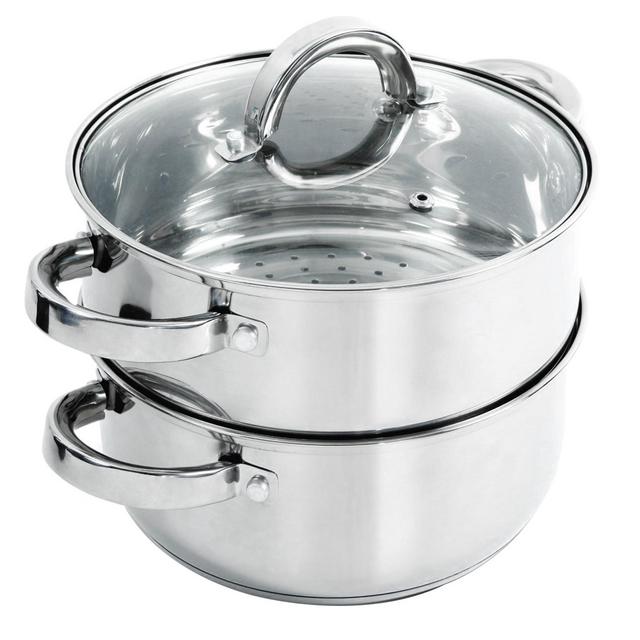 Oster Hali 3 Piece Stainless Steel Steamer Set With Lid