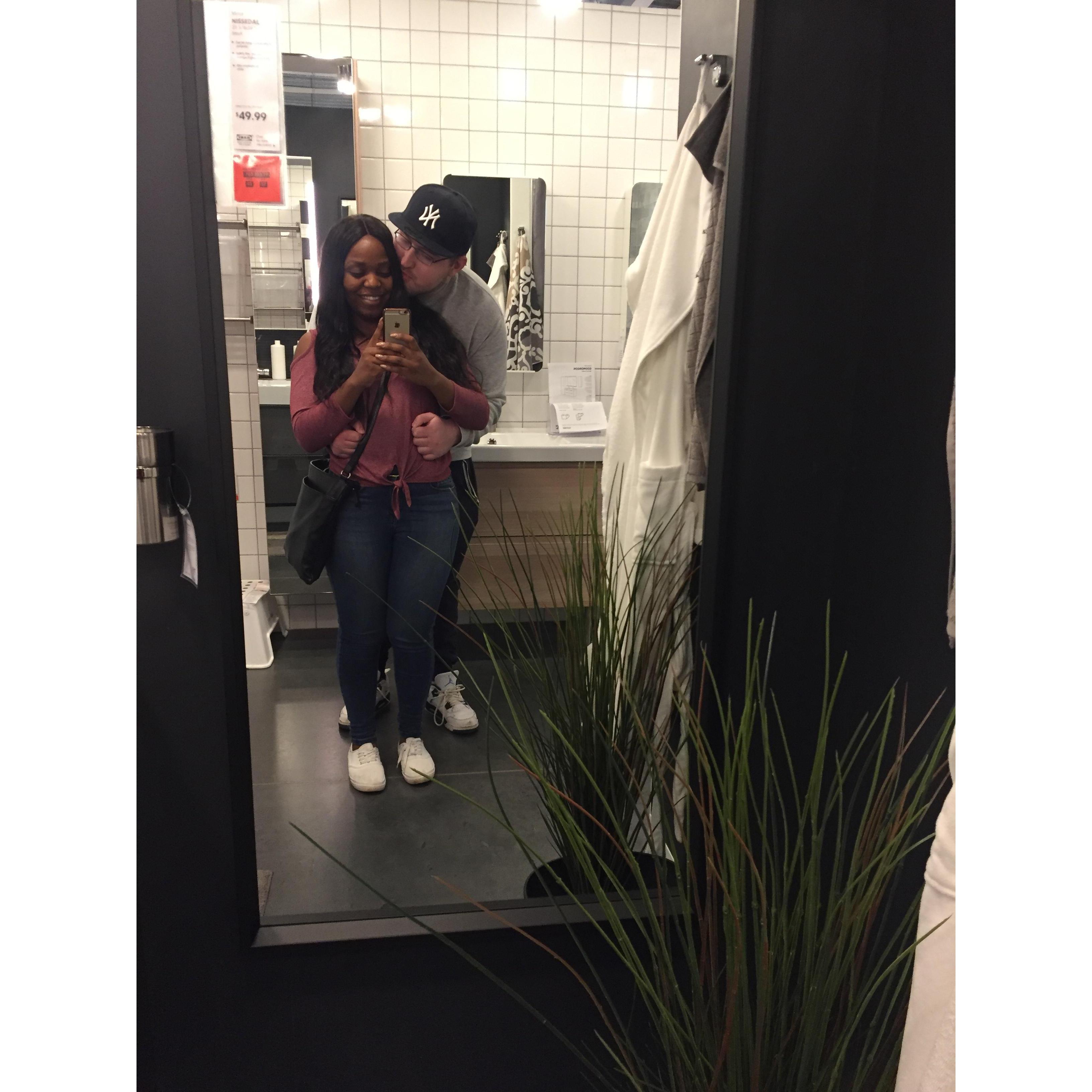 This is us on one of our multiple IKEA dates. We literally have fun anywhere we go.