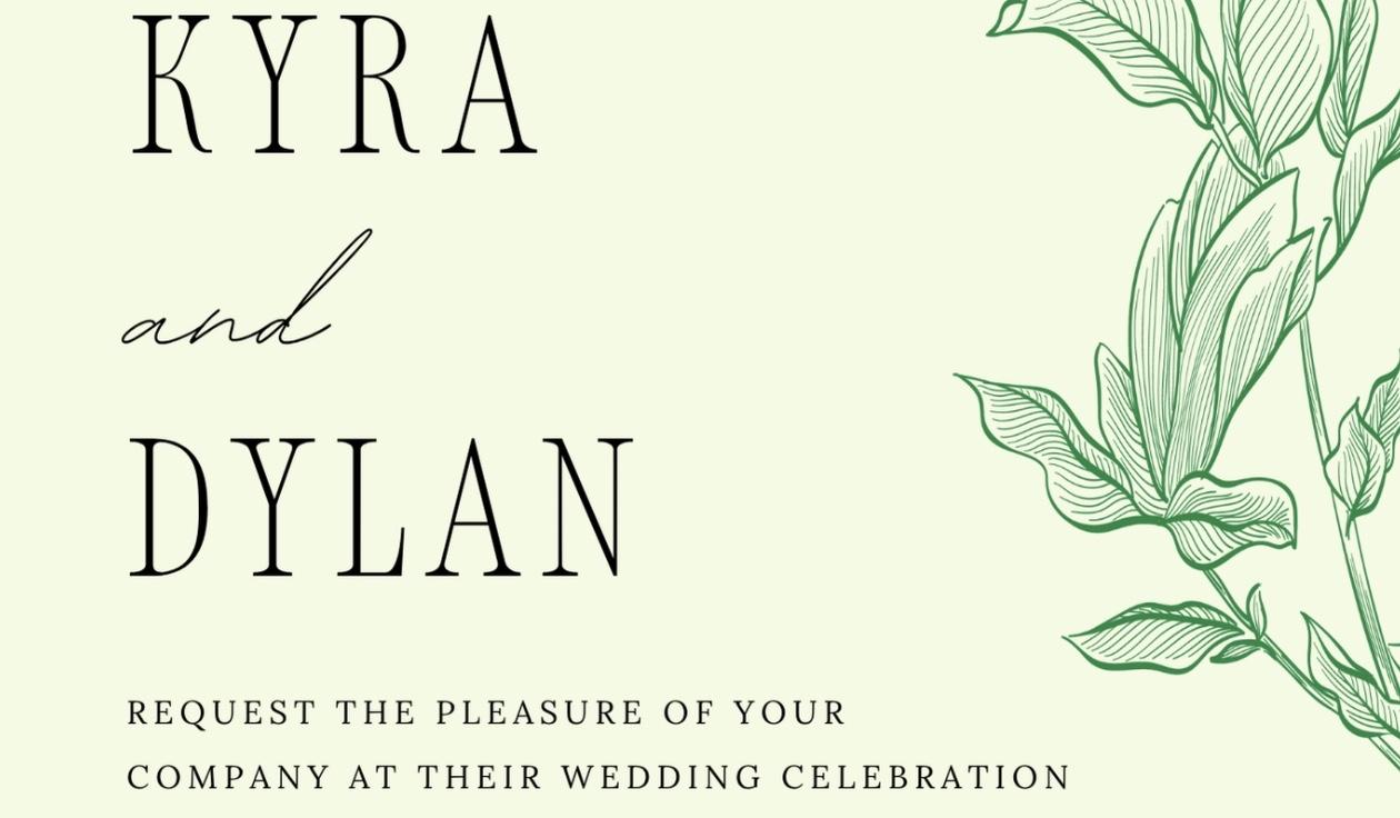 The Wedding Website of Kyra Doughty and Dylan Trucksess