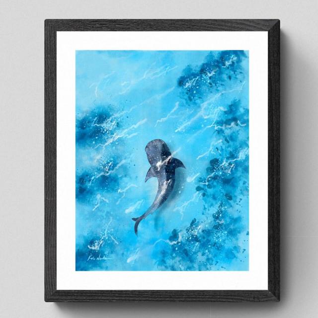 Whale Shark Reef Fine Art Print Framed or Unframed, Whale Shark Wall Art Decor, Canvas, HD Metal Print, Shark Art Gifts, Coastal Wall Art