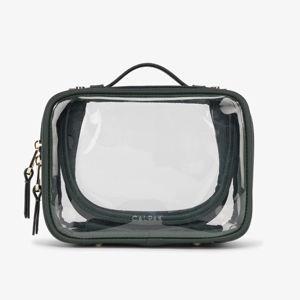 Small Clear Cosmetics Case - Emerald