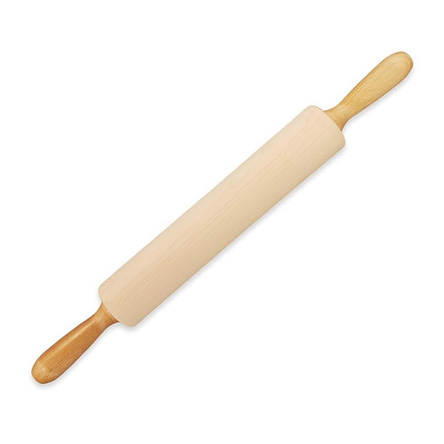 Frieling Crafted in the USA Maple Rolling Pin with Handles - Classic Rolling Pin for Baking - 2.4 x 12-Inch Barrel