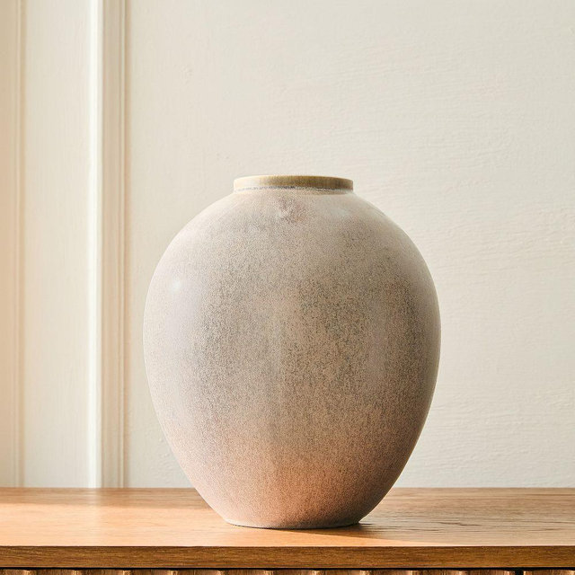 Orla Ceramic Vase, Grey, 11.4 Inches