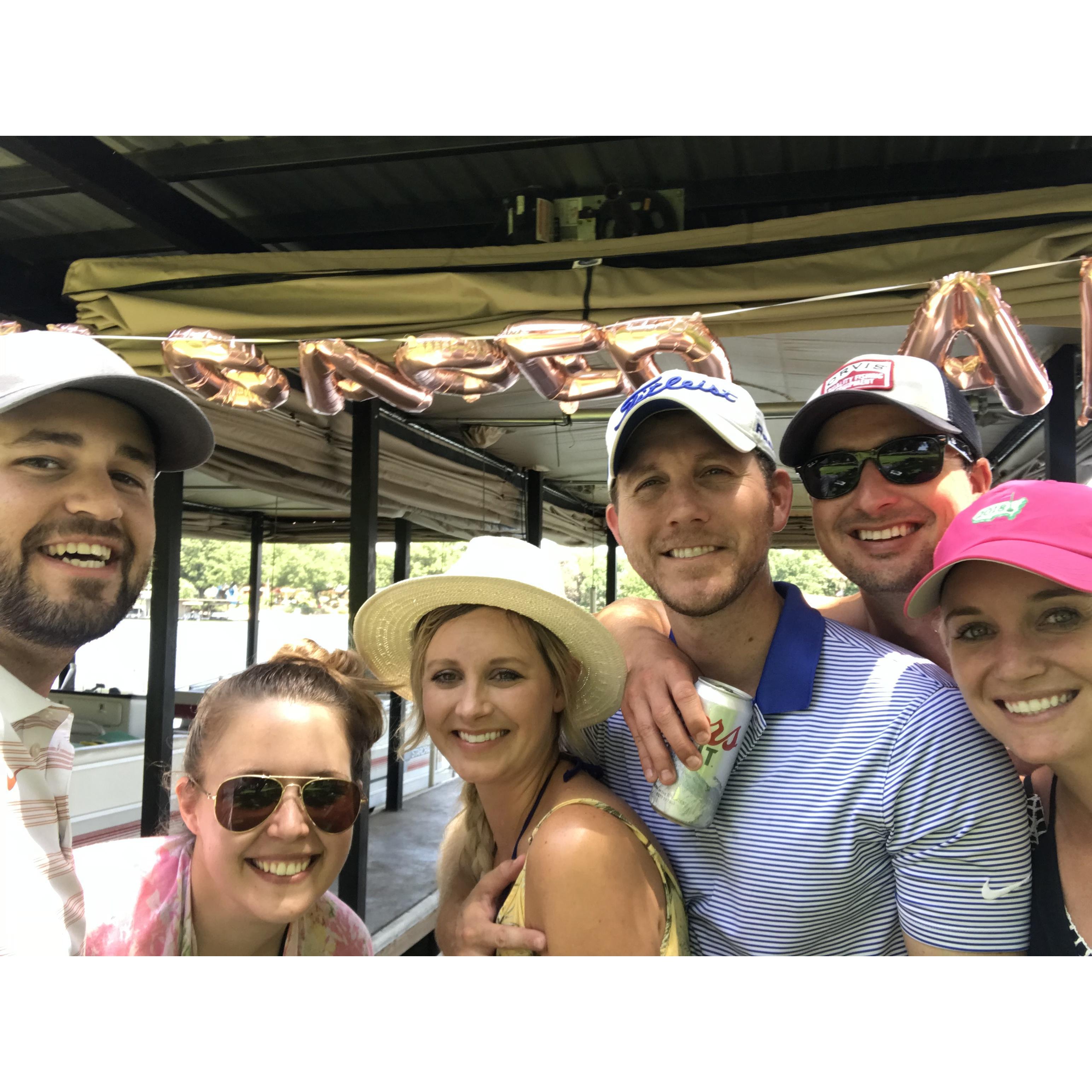 Celebrating our engagement at the lake!