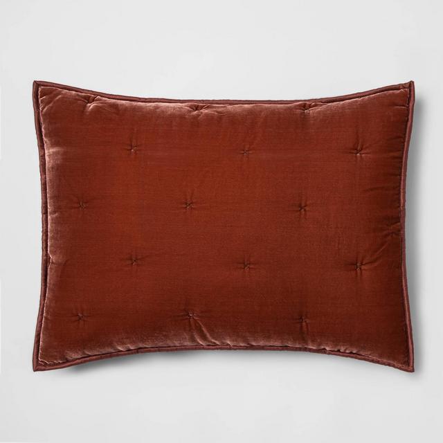 Standard Velvet Tufted Stitch Sham Bronze - Opalhouse™