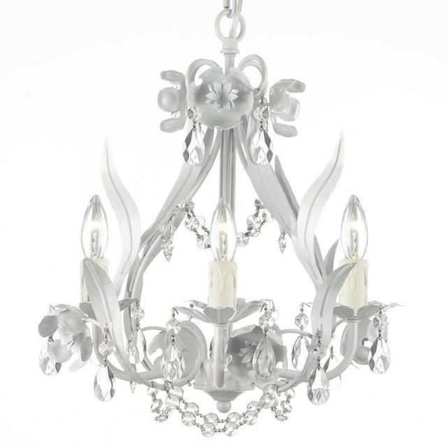 Gunther 4 - Light Candle Style Empire Chandelier with Wrought Iron Accents