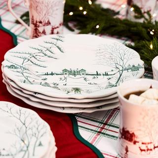 Country Estate Winter Frolic Scallop Dinner Plate