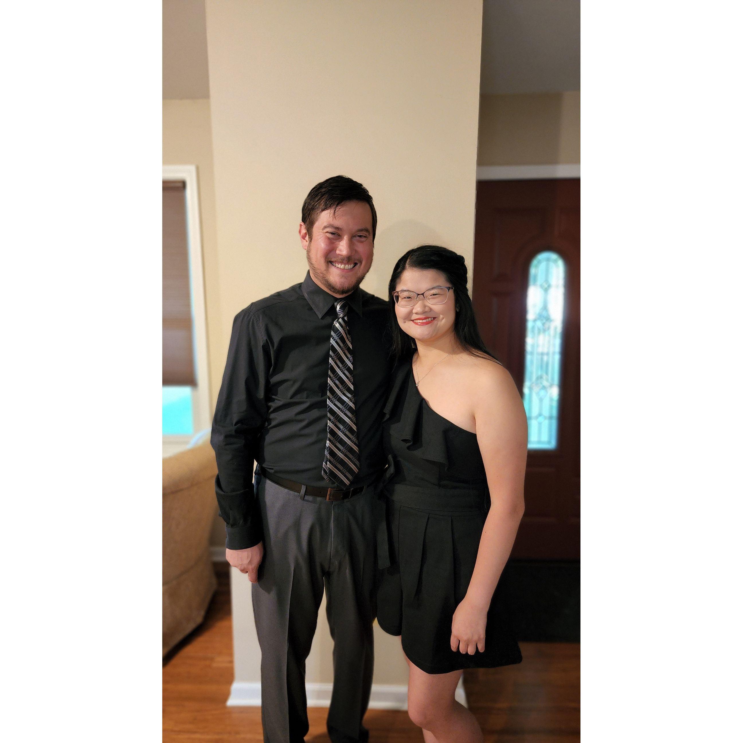 First photo together before a fancy date night