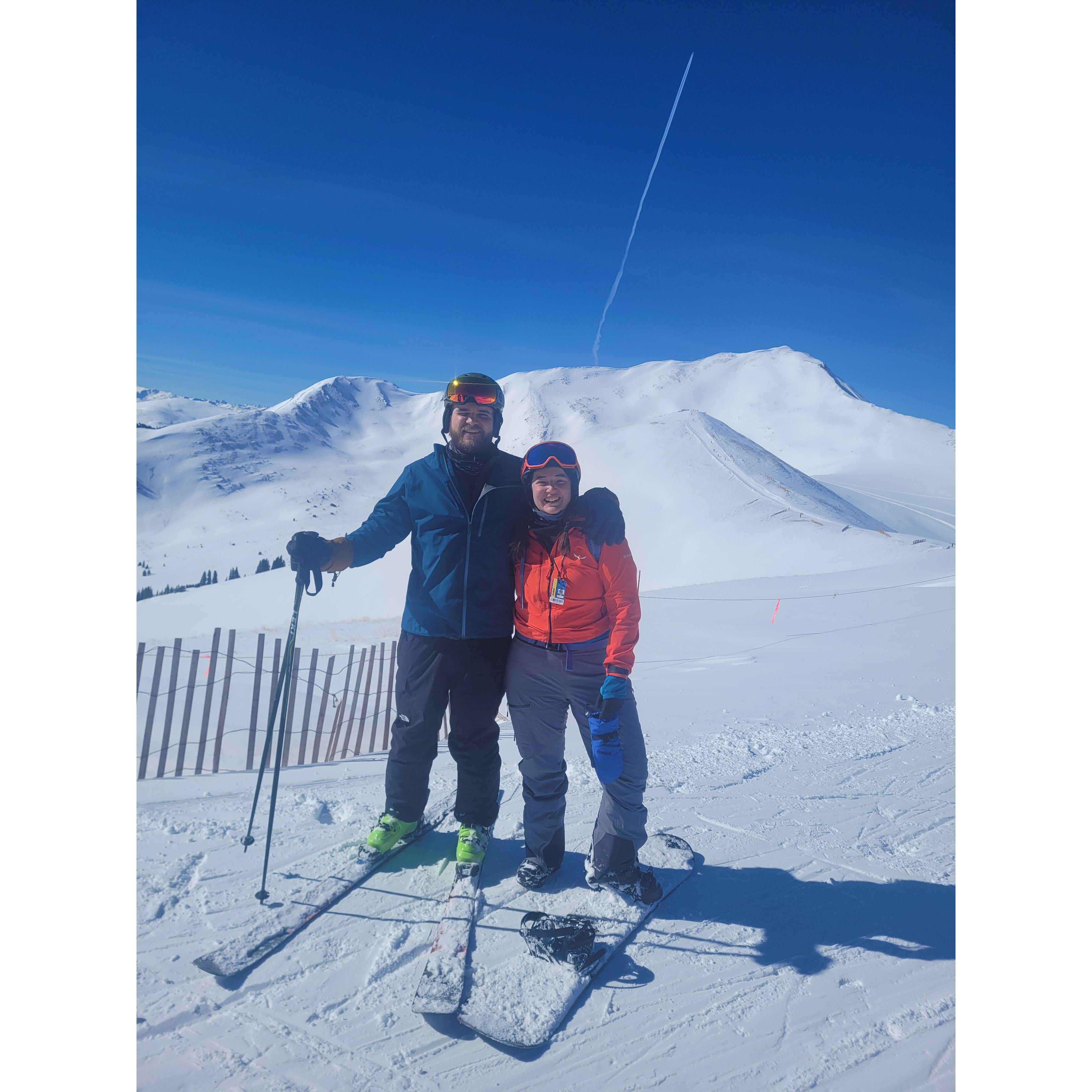 Skiing at A-Basin in CO.