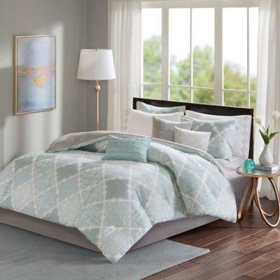 Madison Park Cadence King Comforter Set in Aqua