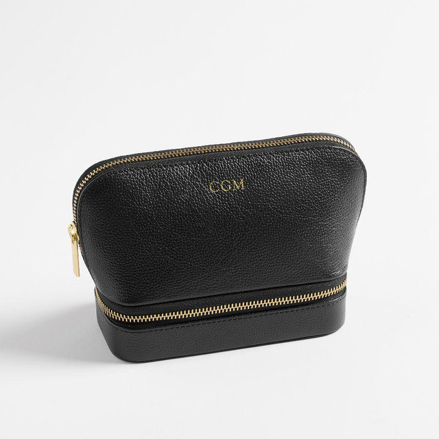 Avalon Leather Travel Case, Small, Black