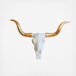 Resin Faux Taxidermy Cow Skull