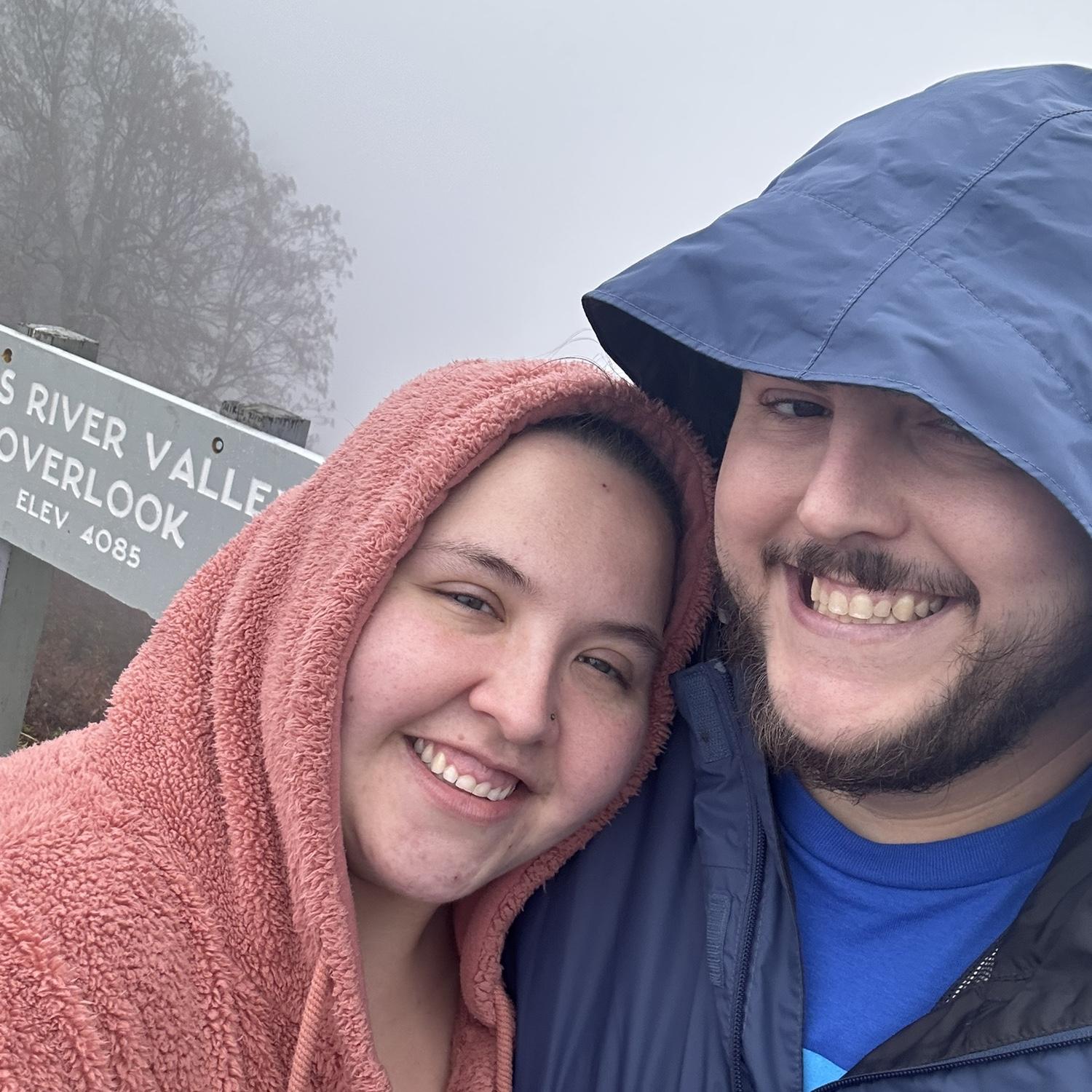 Our first trip to Asheville, NC on the Blue Ridge parkway to see the color change, as you can see that didn’t happen it was so foggy! October 30, 2022