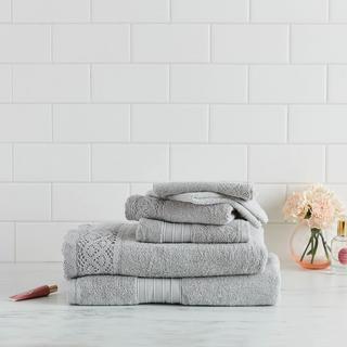 Lace Hem 6-Piece Towel Set