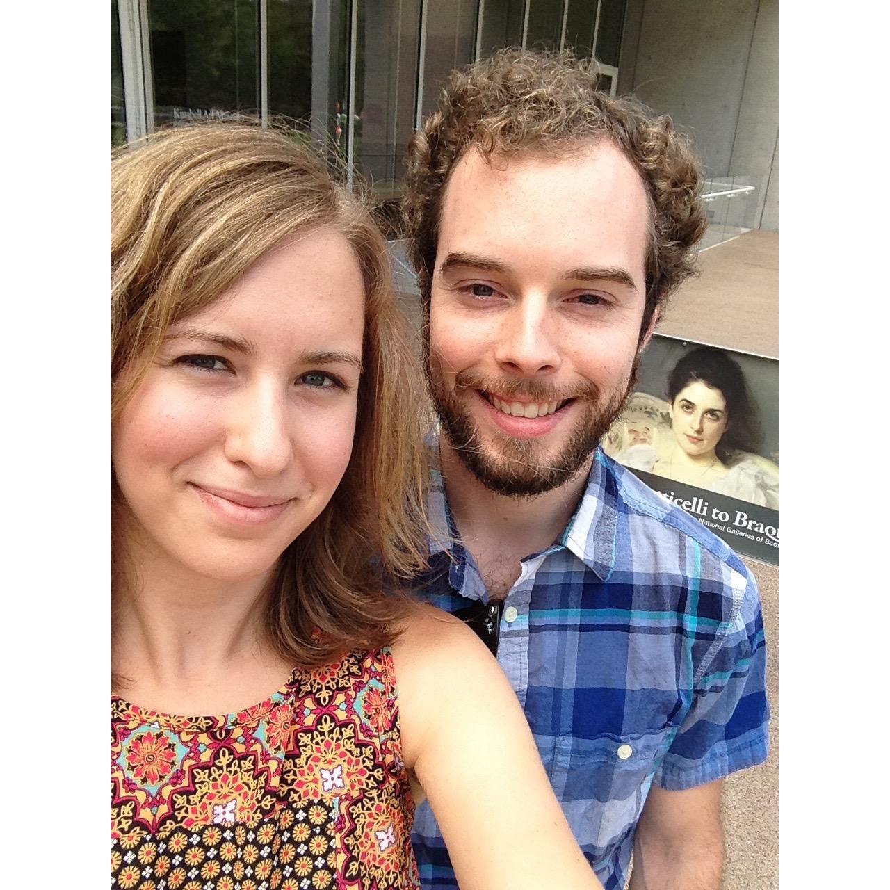 Celebrating Kelly's 26th birthday at the Kimbell Art Museum in Fort Worth