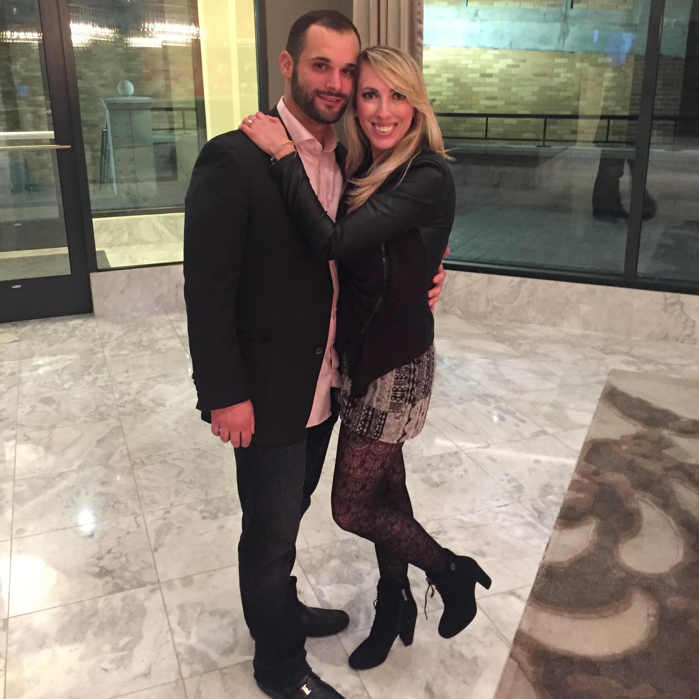 Lucky for us, our doorman was able to capture a photo for us after we got engaged, I believe this was around midnight!