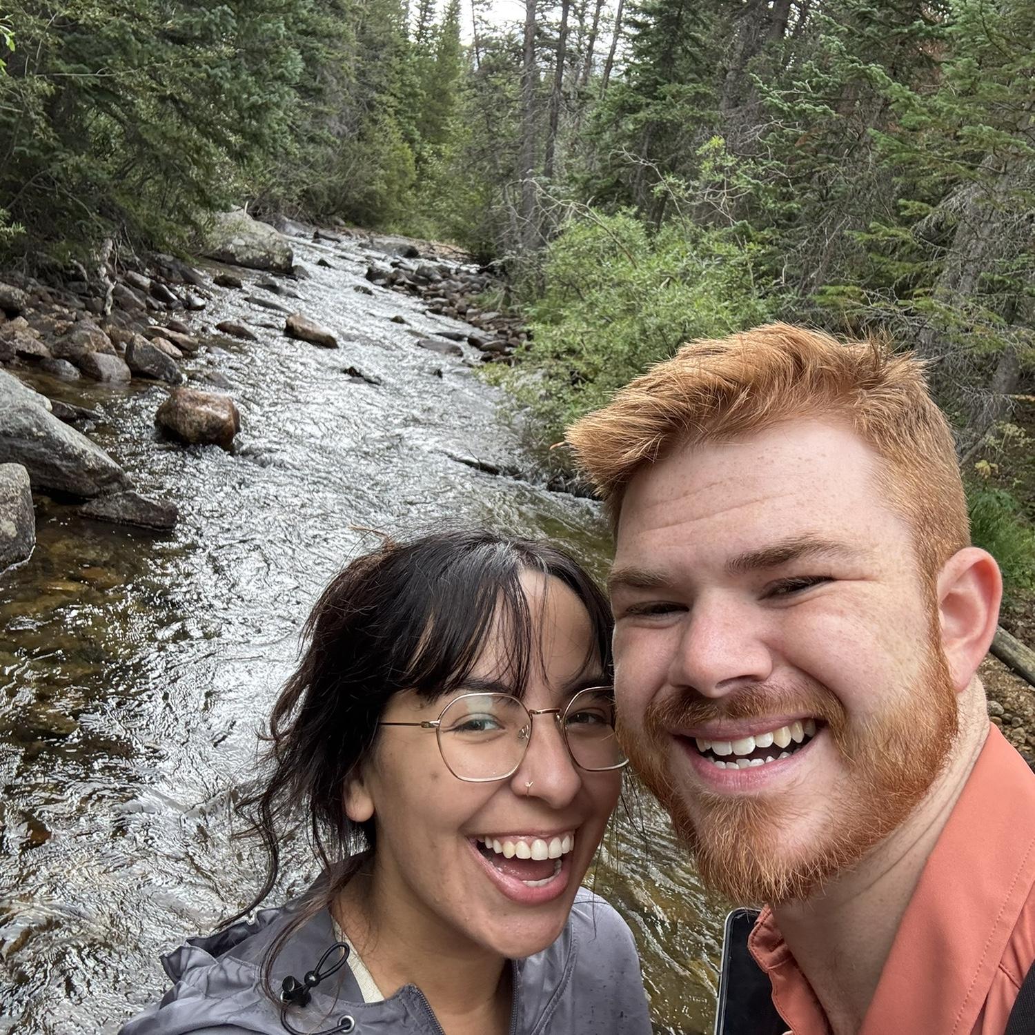 Hiking right after our engagement and taking it all in