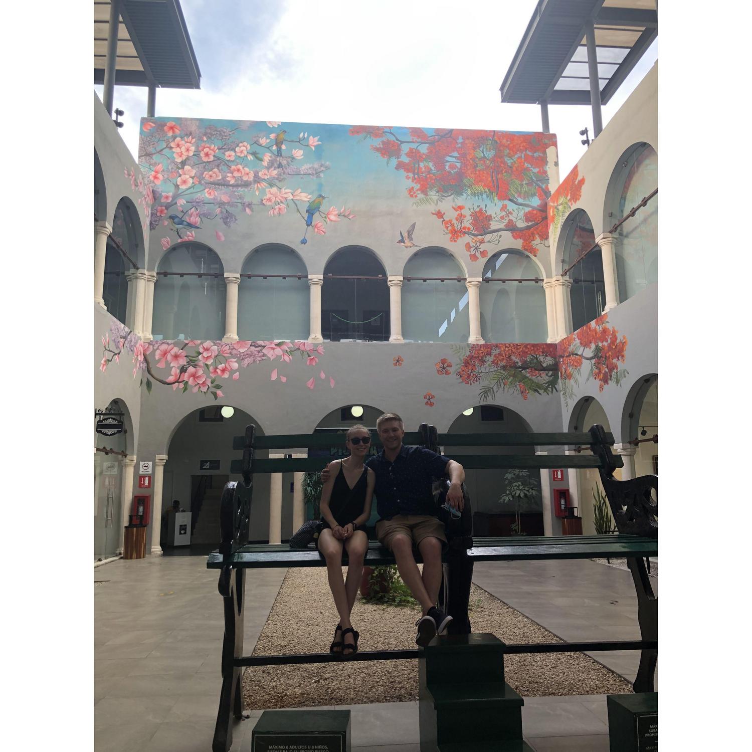 Visiting downtown Merida