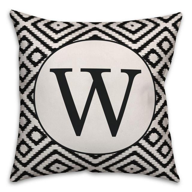 Designs Direct Ikat Square Indoor/Outdoor Throw Pillow in Grey