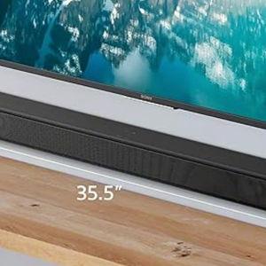 Sony S100F 2.0ch Soundbar with Bass Reflex Speaker, Integrated Tweeter and Bluetooth, (HTS100F), easy setup, compact, home office use with clear sound black