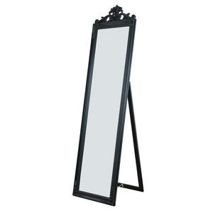 Antiqued Wood Standing Wall Mirror