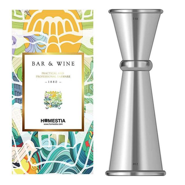 Double Cocktail Jigger Japanese Style Stainless Steel Bar Measuring Jigger 1 & 2 oz by Homestia