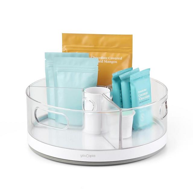 YouCopia Crazy Susan Turntable with 3 Bins