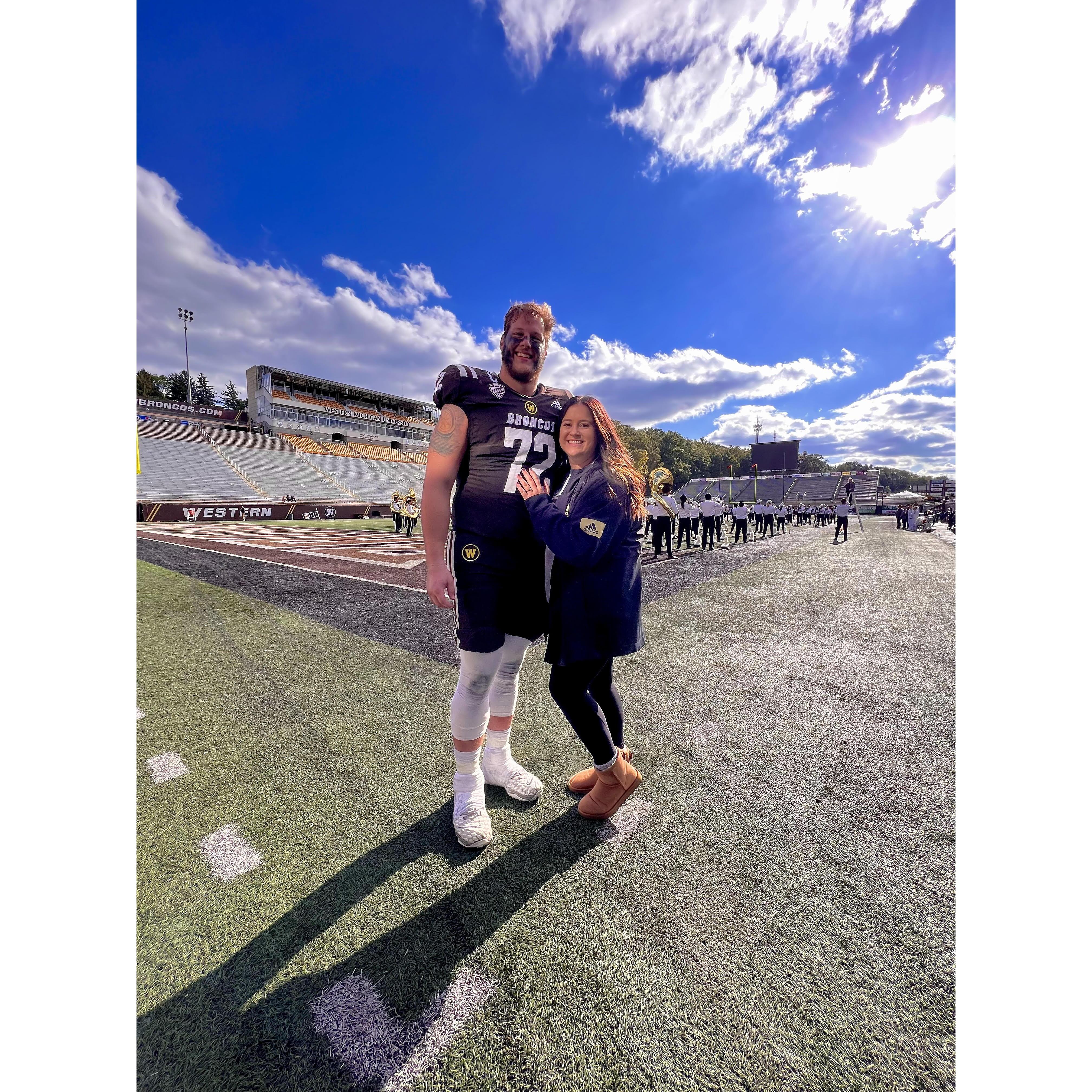 A lot of our time (especially his) was spent at Waldo Stadium. Always cheering on the broncos!