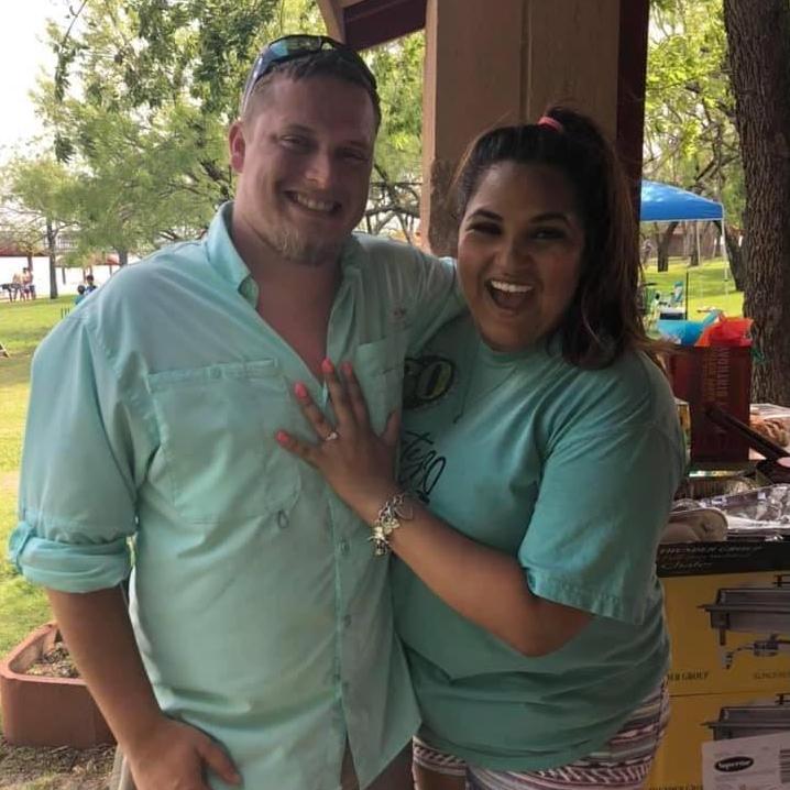 Our first picture as an engaged couple! We are completely over the moon!