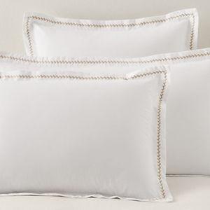 Garnet Hill | Signature Vine Embroidered Percale Sham