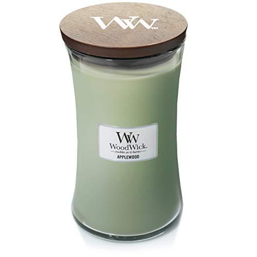 WoodWick Everyday Applewood Hourglass Candle, Youth Large / 11-13, Pale Green