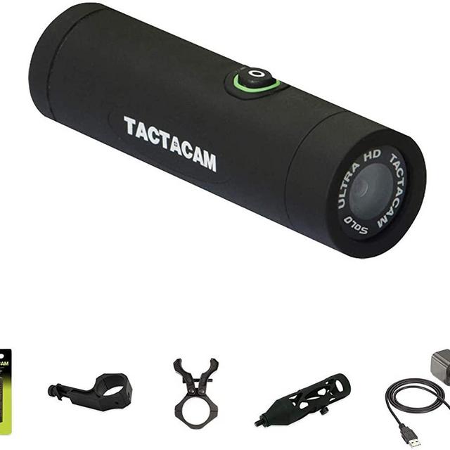 TACTACAM Solo WiFi Hunting Action Camera - Hunter Package - Includes Bow Stabilizer, Gun Mount and Under Scope Rail Mount