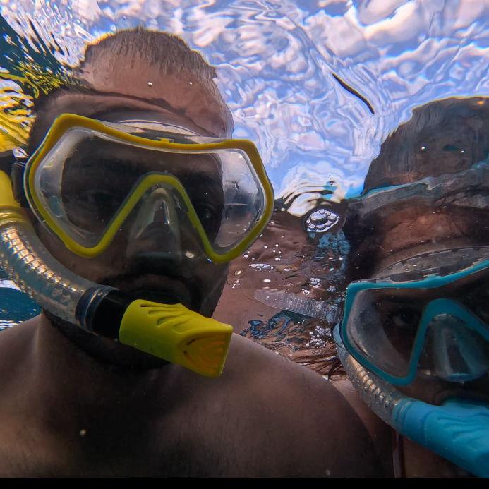 "You both are water babies, you never want to come out of the water" - Random guy in Kauai.
