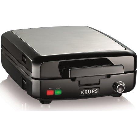 KRUPS, 4-Slice Belgian Waffle Maker With Removable Plates, Stainless Steel GQ502D51
