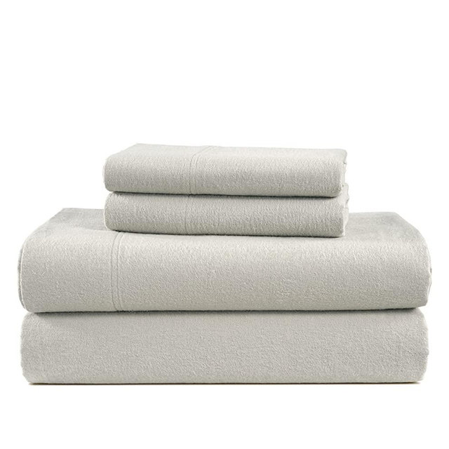 100% Cotton Flannel Sheets Set - Queen Flannel Sheets, 4-Piece Luxury Bed Sheets - Lightweight Bedding, Brushed for Extra Softness, Warm and Cozy, 15" Deep Pocket (Fits Upto 17" Mattress) - Mineral