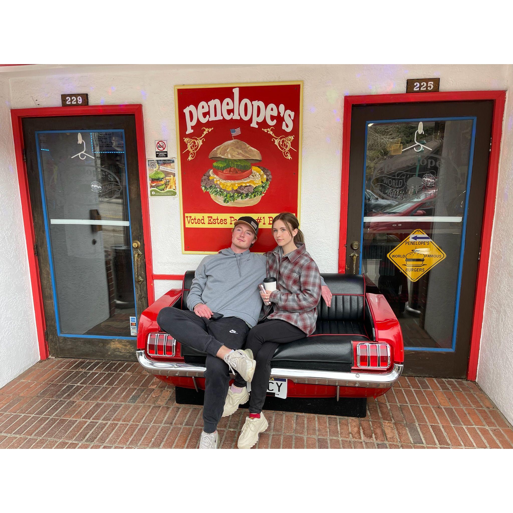 Downtown Estes Park after the proposal!