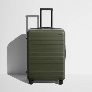 Away Olive Green color - Shop Large & Checked Suitcases in Salt White | Away