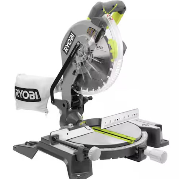 RYOBI 14 Amp Corded 10 in. Compound Miter Saw with LED Cutline Indicator TS1346