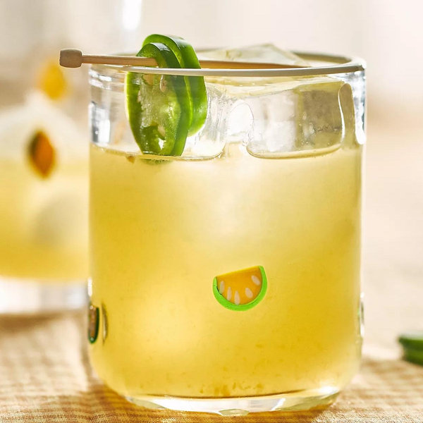 Lime Icon Juice Glass