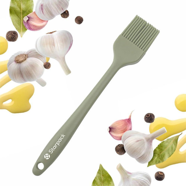 Starpack 'Brush it On' Silicone Basting Brush for Cooking - Grill Basting Brush High Heat Resistant 600°F - Pastry Applicator for Cooking and Baking - Silicone Oil Tool - BBQ Sauce Brushes