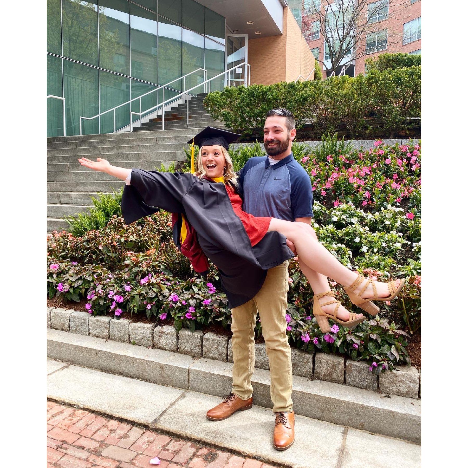 Cayle's graduation - Joey carried me through the entire program - literally and figuratively ;)