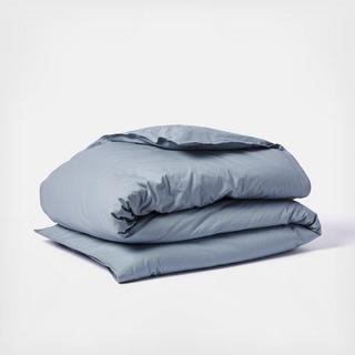 Organic Crinkled Percale Duvet Cover